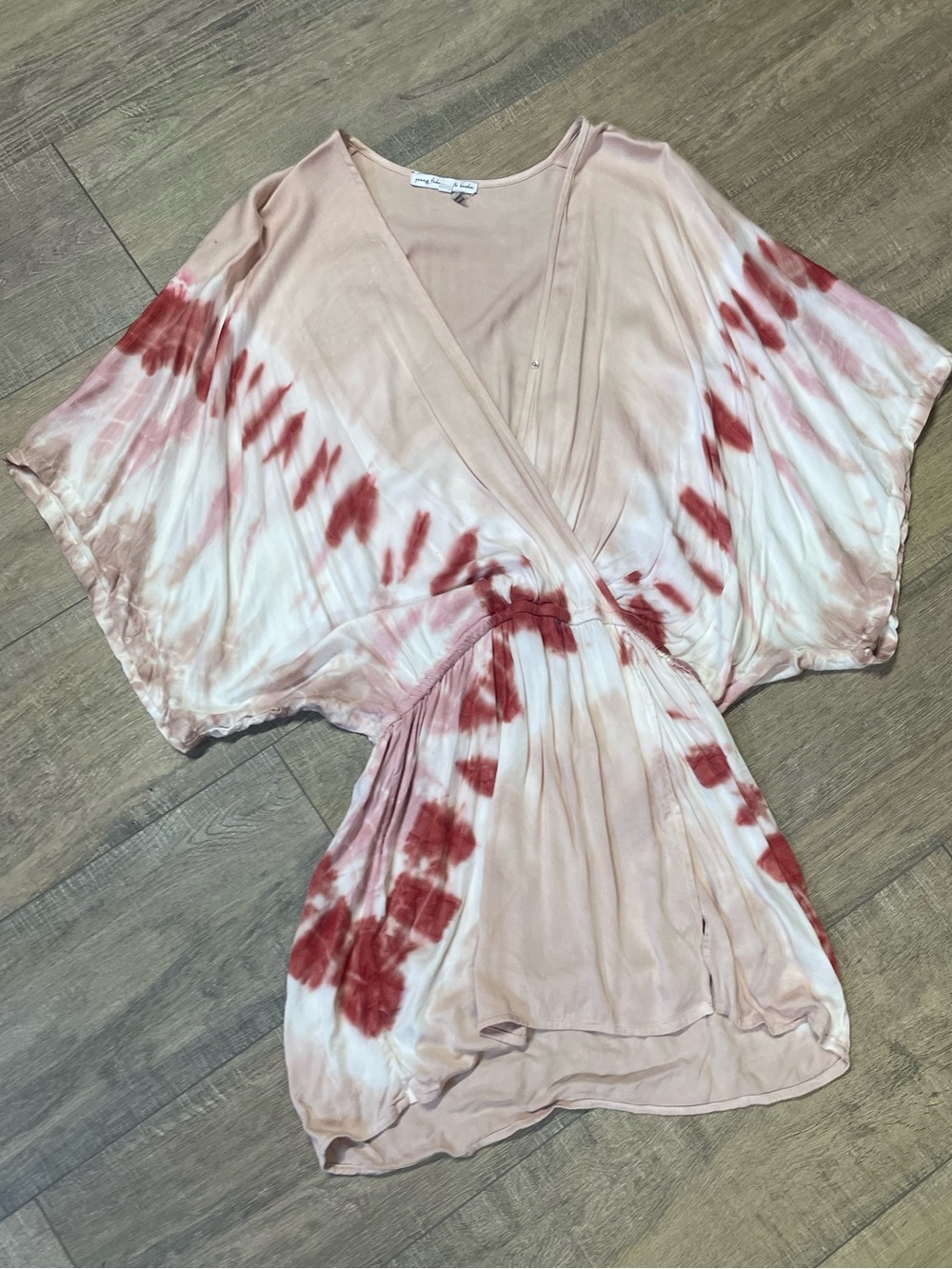 Young Fabulous & Broke Blush and Rust Tie-Dye Wrap Tunic